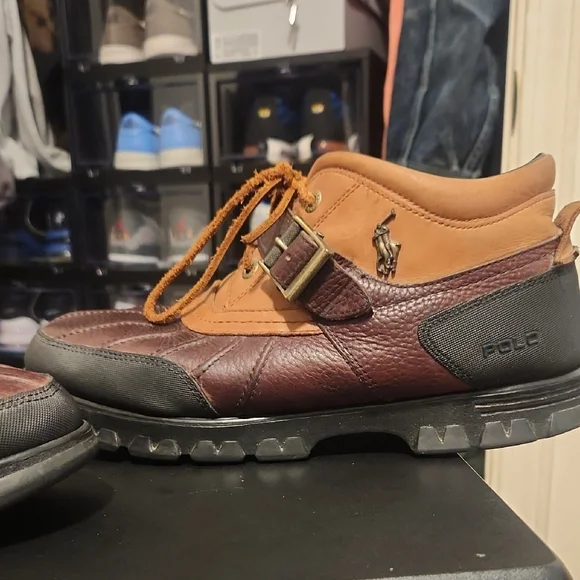 Polo by Ralph Lauren Brown Leather Boots Outdoor Style - Picture 6 of 10